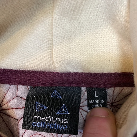 Mediums Collective Quilted Cut & Sew Hoodie - Maroon Wine. Men’s size L. - Picture 12 of 15